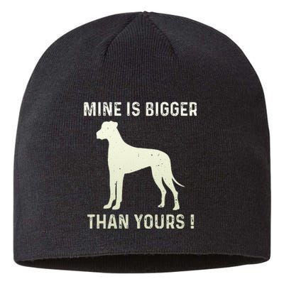 Mine Is Bigger Than Yours Fun Great Dane Dog German Mastiff Sustainable Beanie