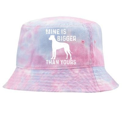 Mine Is Bigger Than Yours Fun Great Dane Dog Deutsche Dogge Tie-Dyed Bucket Hat