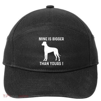 Mine Is Bigger Than Yours Fun Great Dane Dog German Mastiff 7-Panel Snapback Hat