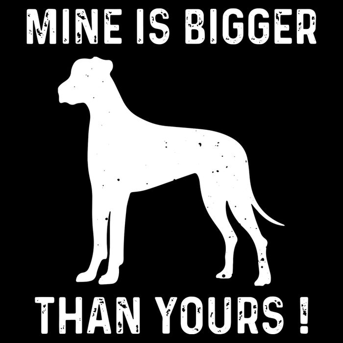 Mine Is Bigger Than Yours Fun Great Dane Dog German Mastiff 7-Panel Snapback Hat