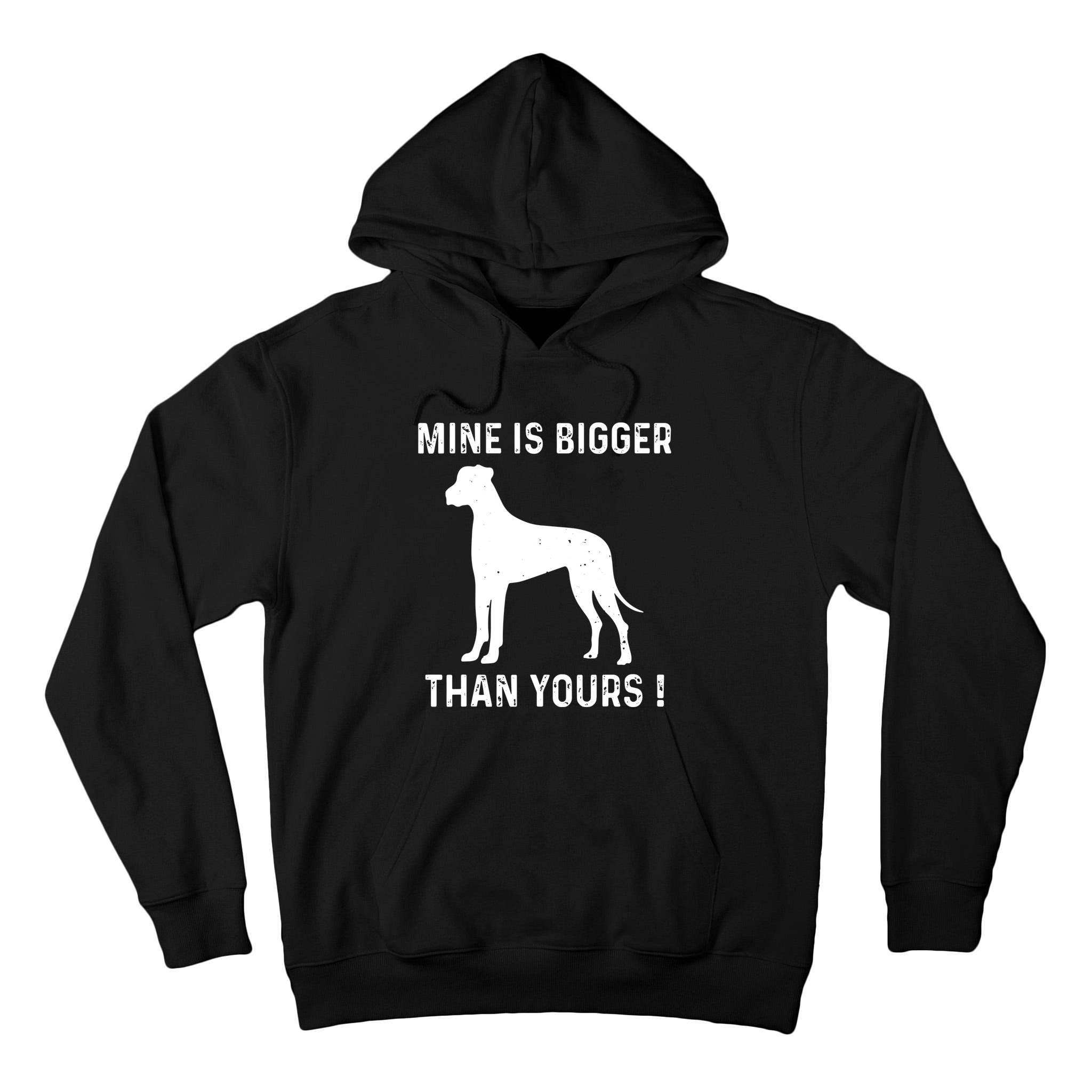 Mine Is Bigger Than Yours Fun Great Dane Dog German Mastiff Tall Hoodie