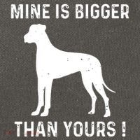 Mine Is Bigger Than Yours Fun Great Dane Dog German Mastiff Cotton Canvas Backpack