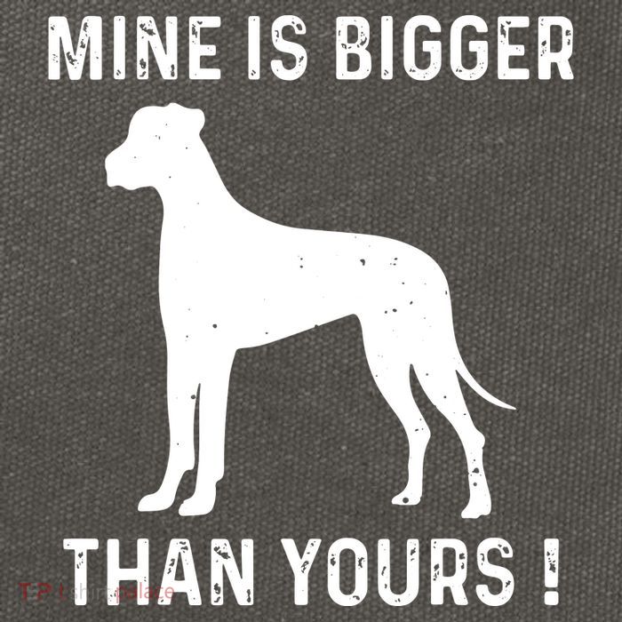 Mine Is Bigger Than Yours Fun Great Dane Dog German Mastiff Cotton Canvas Backpack