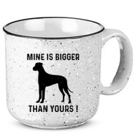 Mine Is Bigger Than Yours Fun Great Dane Dog German Mastiff 15oz Campfire Ceramic Mug