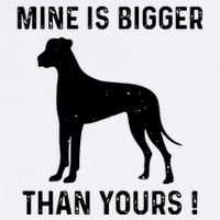 Mine Is Bigger Than Yours Fun Great Dane Dog German Mastiff Cooling Performance Long Sleeve Crew