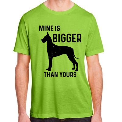 Mine Is Bigger Than Yours Funny Great Vintage Dane Dog Adult ChromaSoft Performance T-Shirt