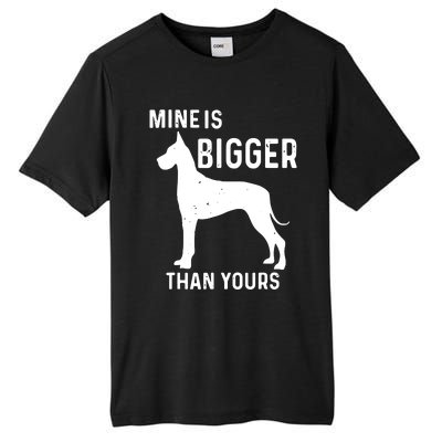 Mine Is Bigger Than Yours Funny Great Vintage Dane Dog Tall Fusion ChromaSoft Performance T-Shirt