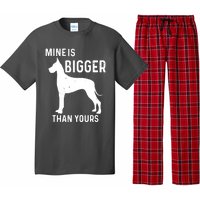 Mine Is Bigger Than Yours Funny Great Vintage Dane Dog Pajama Set