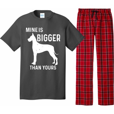 Mine Is Bigger Than Yours Funny Great Vintage Dane Dog Pajama Set