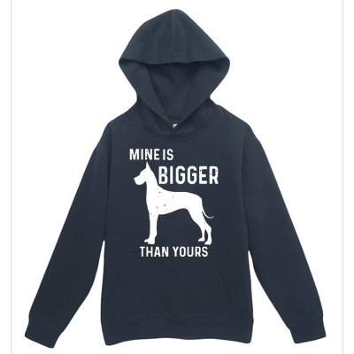 Mine Is Bigger Than Yours Funny Great Vintage Dane Dog Urban Pullover Hoodie