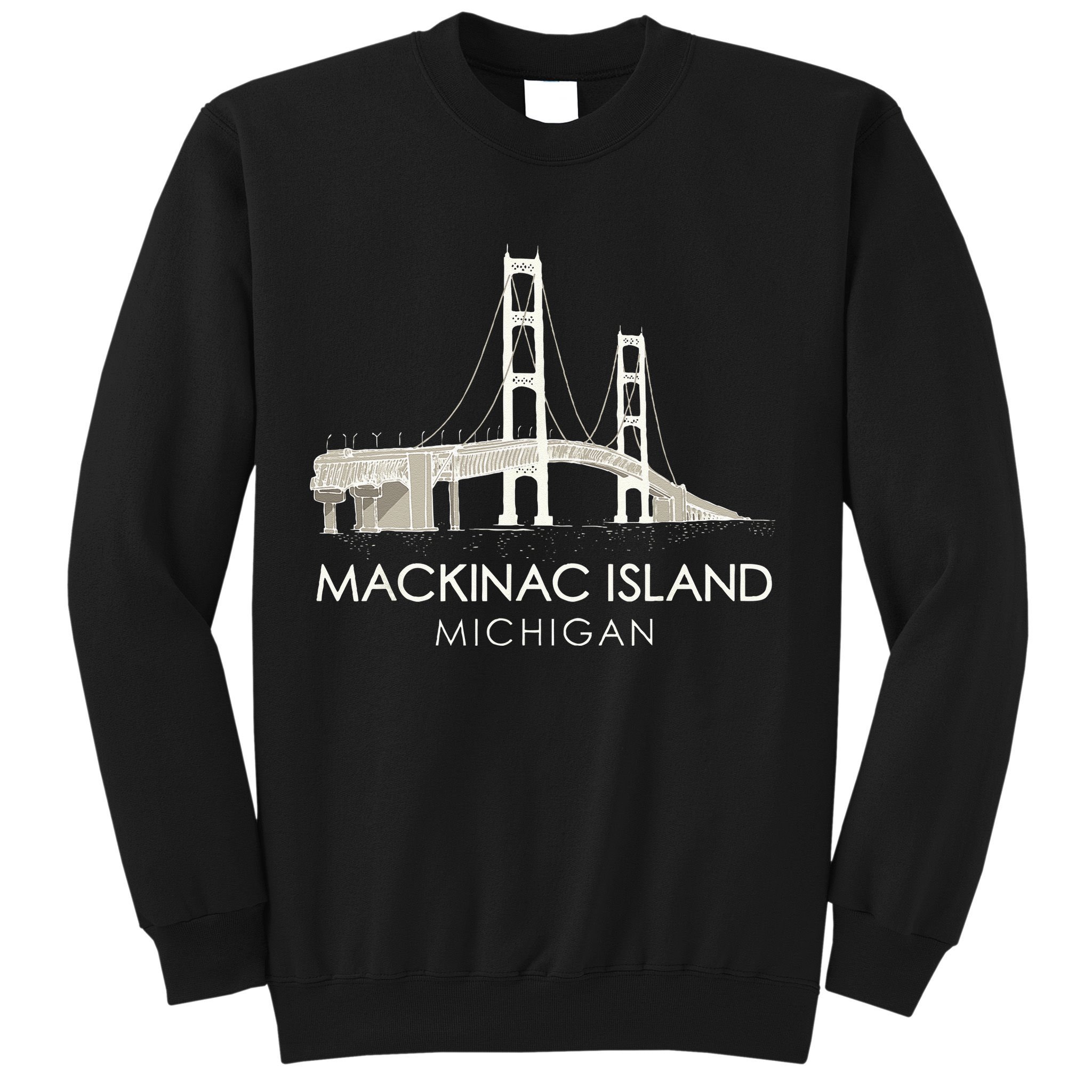 Mackinac Island Bridge Michigan Great Lakes Huron Ferry Trip Sweatshirt