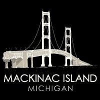 Mackinac Island Bridge Michigan Great Lakes Huron Ferry Trip Drawstring Bag