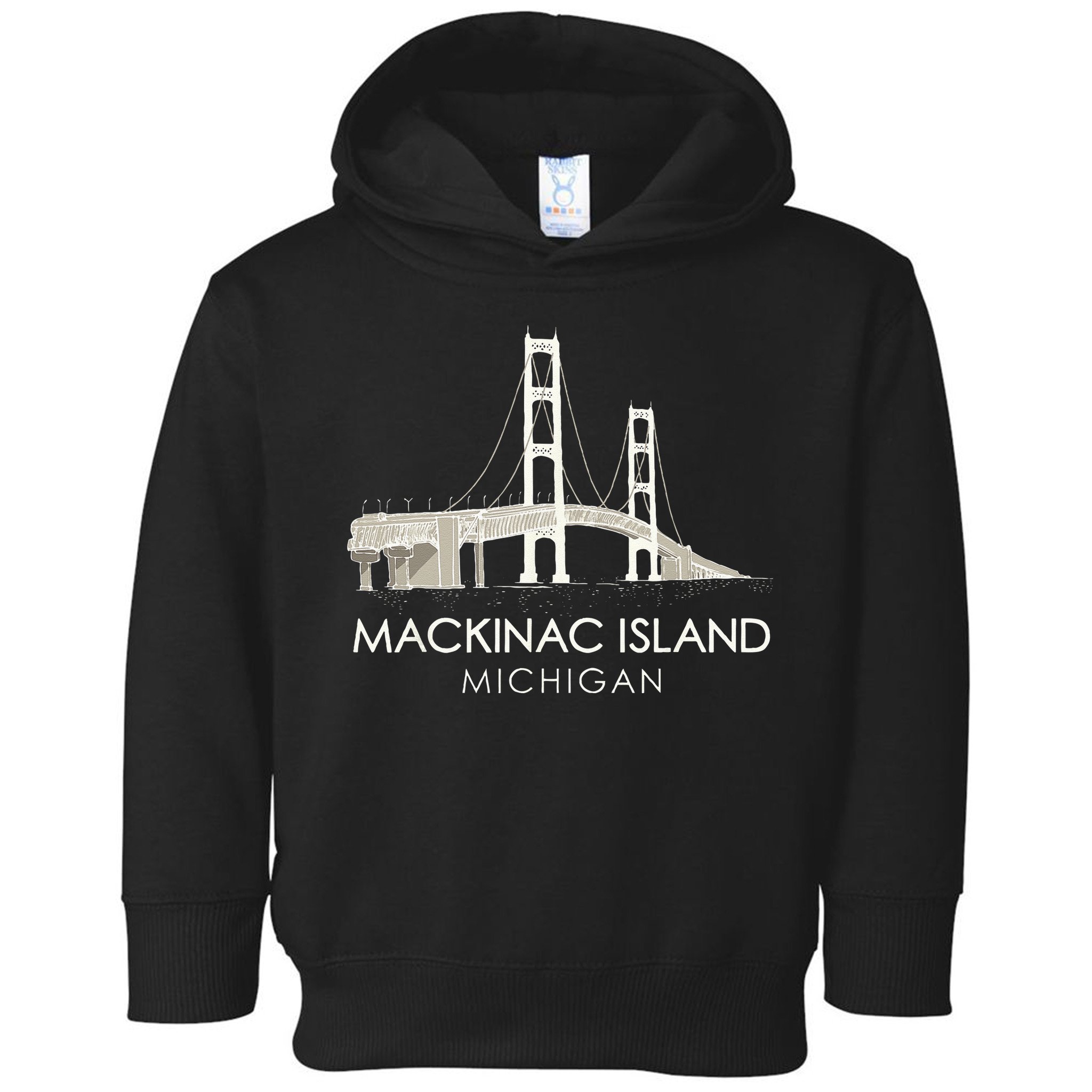 Mackinac Island Bridge Michigan Great Lakes Huron Ferry Trip Toddler Hoodie