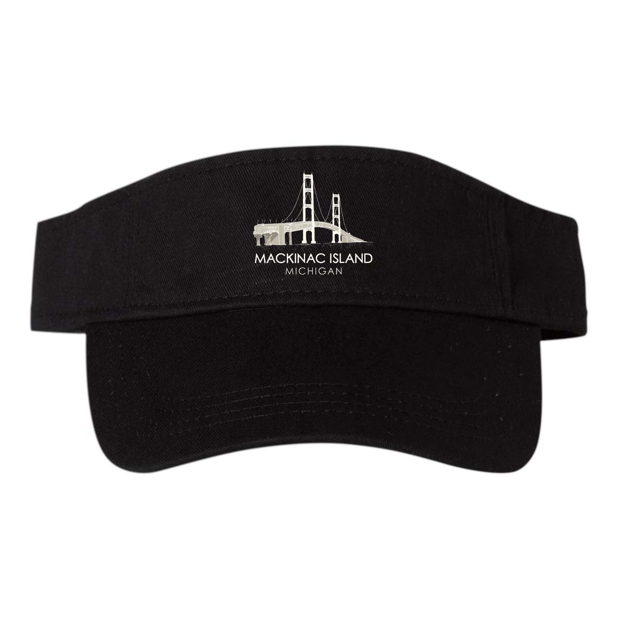 Mackinac Island Bridge Michigan Great Lakes Huron Ferry Trip Visor