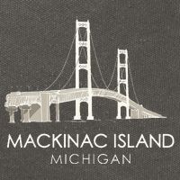 Mackinac Island Bridge Michigan Great Lakes Huron Ferry Trip Cotton Canvas Backpack
