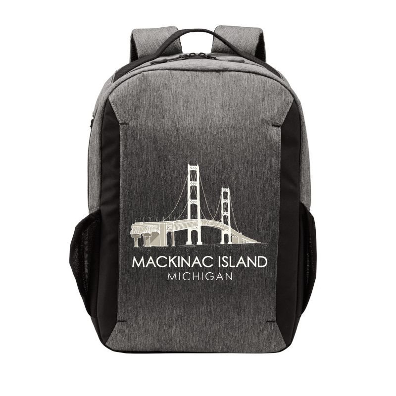 Mackinac Island Bridge Michigan Great Lakes Huron Ferry Trip Vector Backpack