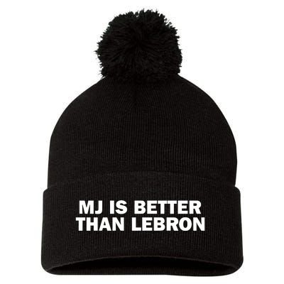 Mj Is Better Than L.E.B.R.O.N Pom Pom 12in Knit Beanie