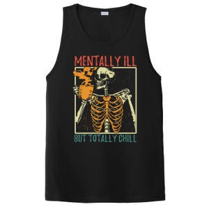 Mentally Ill But Totally Chill Halloween Costume Skeleton PosiCharge Competitor Tank