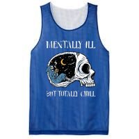 Mentally Ill But Totally Chill Halloween Costume Skeleton Mesh Reversible Basketball Jersey Tank