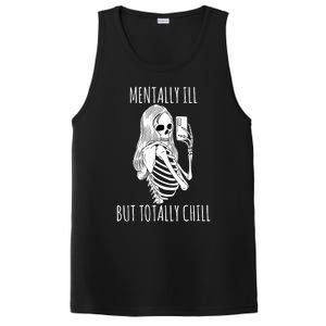 Mentally Ill But Totally Chill Halloween Costume Skeleton PosiCharge Competitor Tank