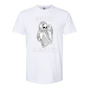 Mentally Ill But Totally Chill Halloween Costume Skeleton Softstyle CVC T-Shirt