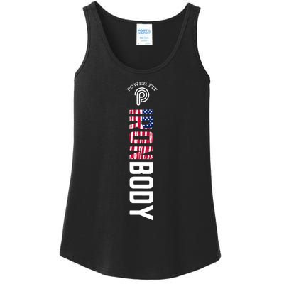 Murph Iron Body Amarilllo American Flag Ladies Essential Tank