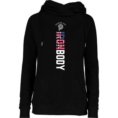 Murph Iron Body Amarilllo American Flag Womens Funnel Neck Pullover Hood