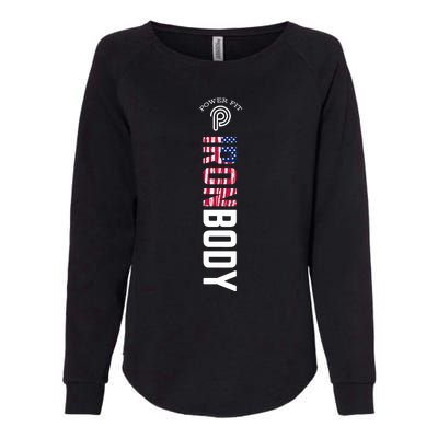 Murph Iron Body Amarilllo American Flag Womens California Wash Sweatshirt