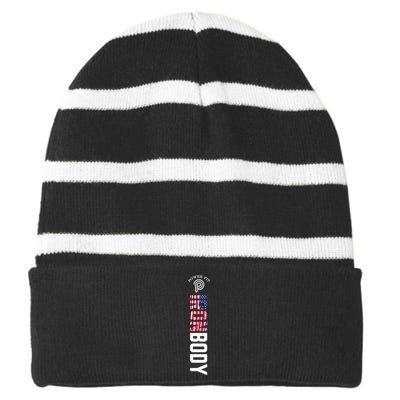 Murph Iron Body Amarilllo American Flag Striped Beanie with Solid Band