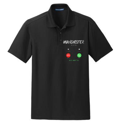 Manchester Is Calling And I Must Go England Traveling Dry Zone Grid Polo