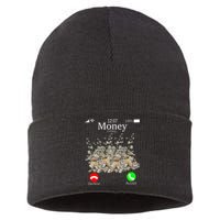 Money Is Calling Cash Funny Business Hustler Sustainable Knit Beanie