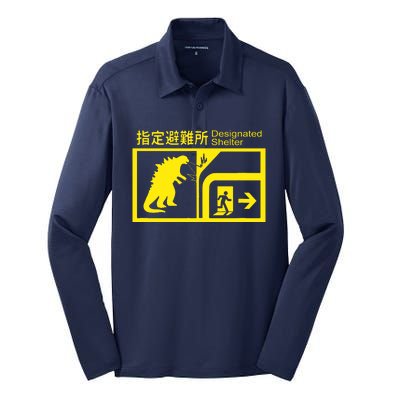 Monsterverse In Case Of Attack Silk Touch Performance Long Sleeve Polo