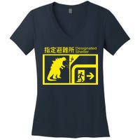 Monsterverse In Case Of Attack Women's V-Neck T-Shirt