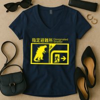 Monsterverse In Case Of Attack Women's V-Neck T-Shirt