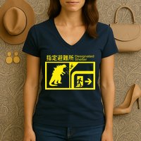 Monsterverse In Case Of Attack Women's V-Neck T-Shirt