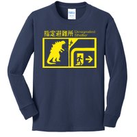 Monsterverse In Case Of Attack Kids Long Sleeve Shirt