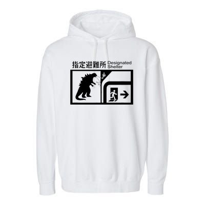 Monsterverse In Case Of Attack Garment-Dyed Fleece Hoodie