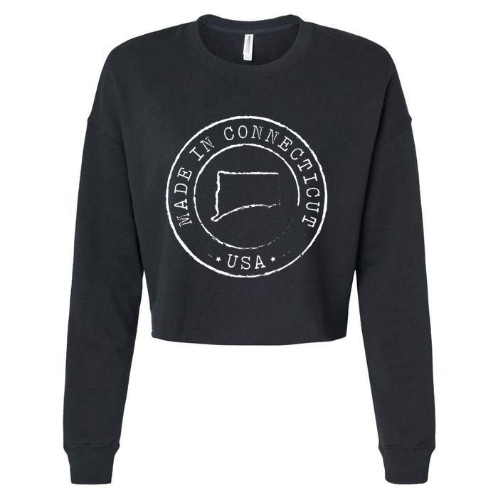 Made In Connecticut State Pride Ct Cropped Pullover Crew