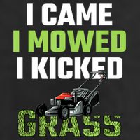 Mens I Came I Mowed I Kicked Grass Funny Lawn Mowing Gardener Adult Drive Performance Visor