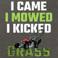 Mens I Came I Mowed I Kicked Grass Funny Lawn Mowing Gardener Cotton Canvas Backpack
