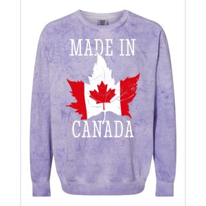 Made In Canada Funny Canadian Colorblast Crewneck Sweatshirt