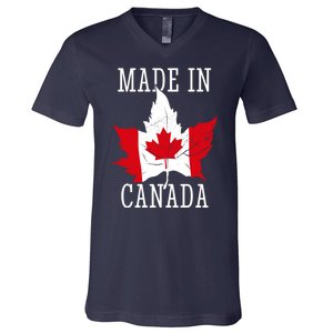 Made In Canada Funny Canadian V-Neck T-Shirt