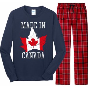 Made In Canada Funny Canadian Long Sleeve Pajama Set