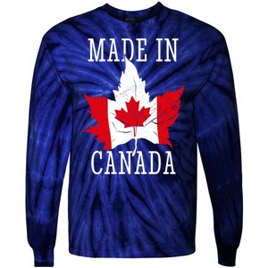 Made In Canada Funny Canadian Tie-Dye Long Sleeve Shirt