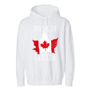 Made In Canada Funny Canadian Garment-Dyed Fleece Hoodie