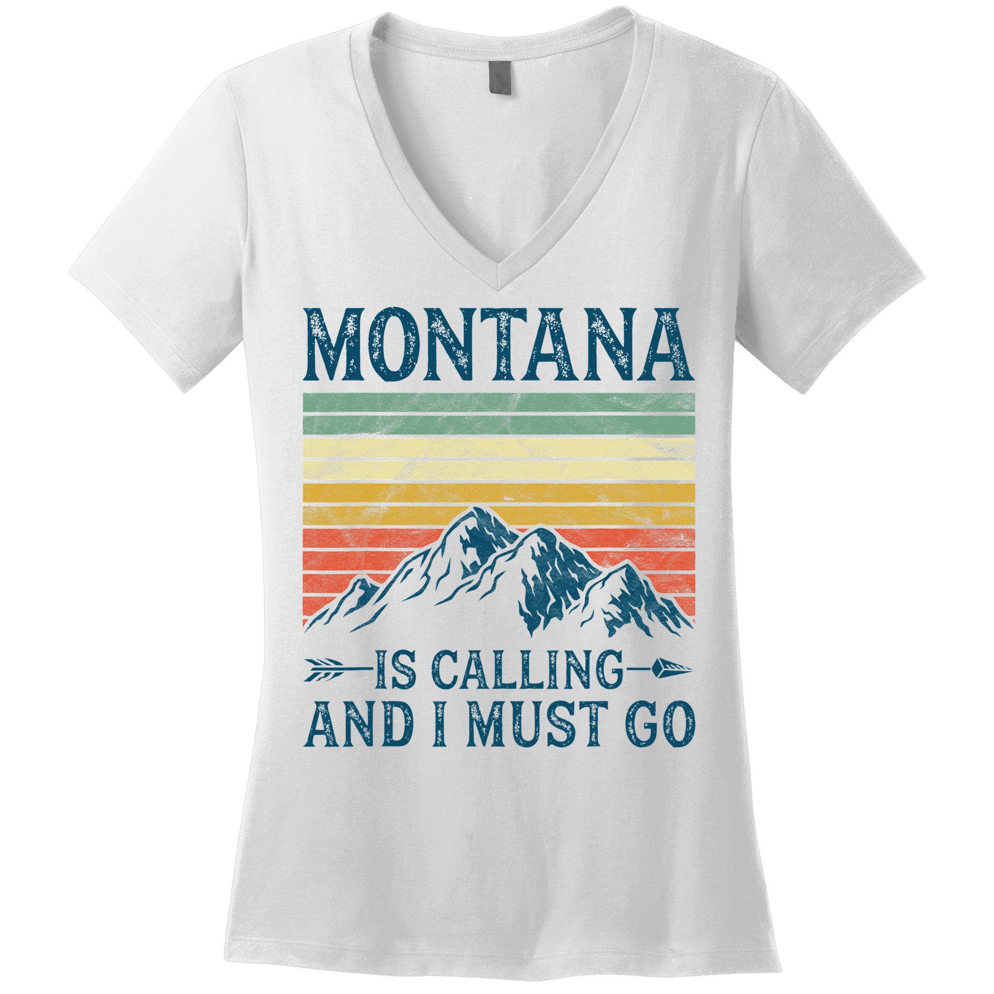 Montana Is Calling And I Must Go Women's V-Neck T-Shirt