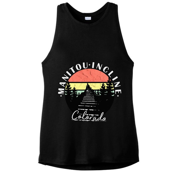 Manitou Incline Colorado Springs Ladies PosiCharge Tri-Blend Wicking Tank