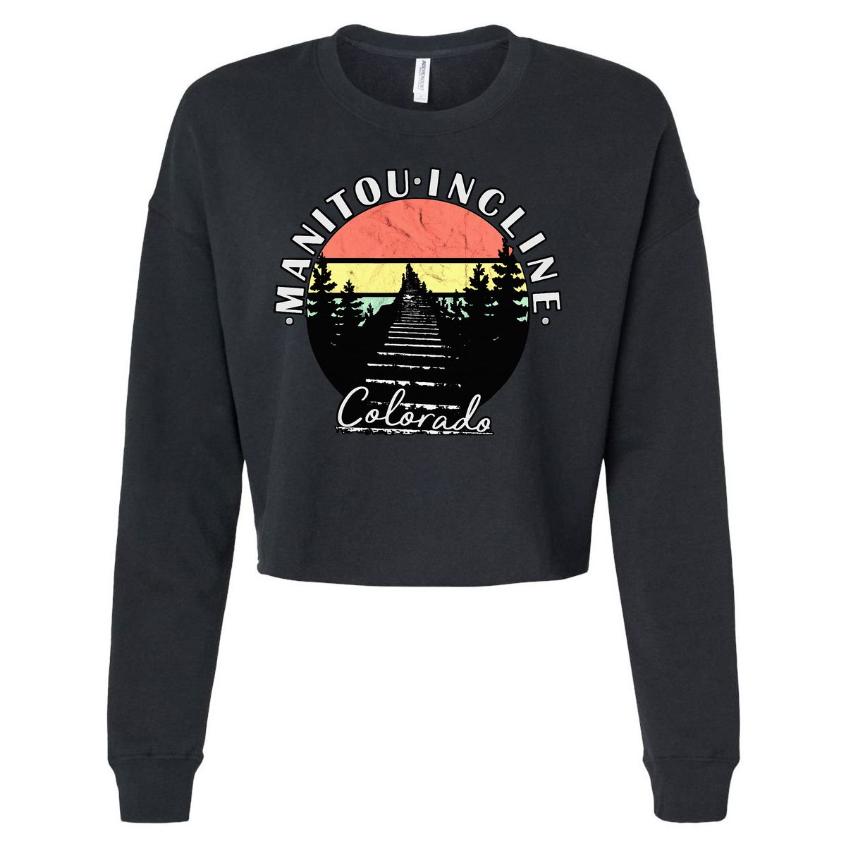 Manitou Incline Colorado Springs Cropped Pullover Crew