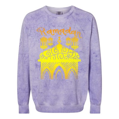 Muslim Islamic Celebration Karim Fasting Islam Ramadan Gift Colorblast Crewneck Sweatshirt