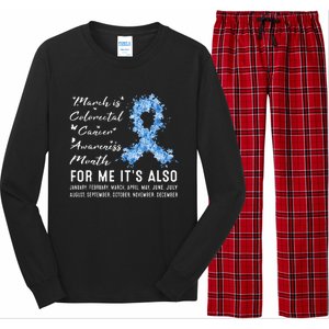 March is Colorectal Cancer Awareness month Colon Cancer Long Sleeve Pajama Set